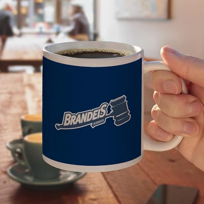 Brandeis University Primary Logo Ceramic Coffee Mug, Novelty Gift Mugs for Coffee, Tea and Hot Drinks, 11oz, White