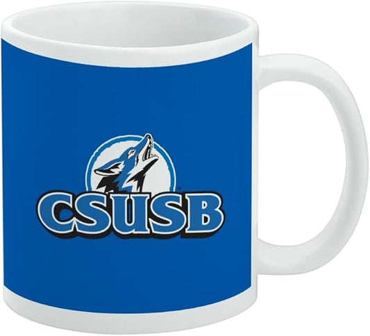 California State University San Bernardino Primary Logo Ceramic Coffee Mug, Novelty Gift Mugs for Coffee, Tea and Hot Drinks, 11oz, White