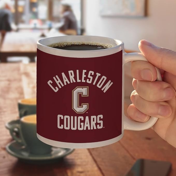 College of Charleston Official Logo Ceramic Coffee Mug, Novelty Gift Mugs for Coffee, Tea and Hot Drinks, 11oz, White