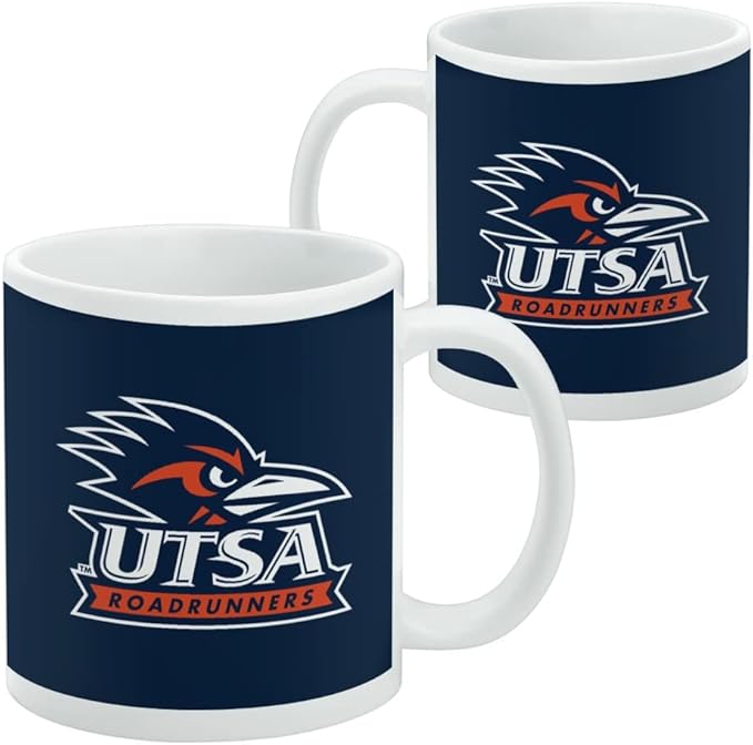 The University of Texas at San Antonio Primary Logo Ceramic Coffee Mug, Novelty Gift Mugs for Coffee, Tea and Hot Drinks, 11oz, White