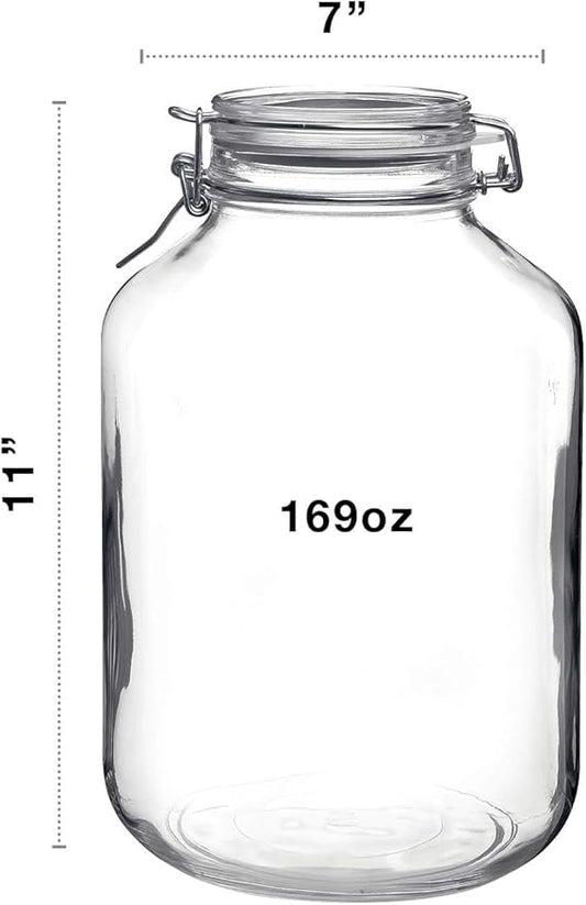 Bormioli Rocco Fido Clear Jar, 169 Oz.