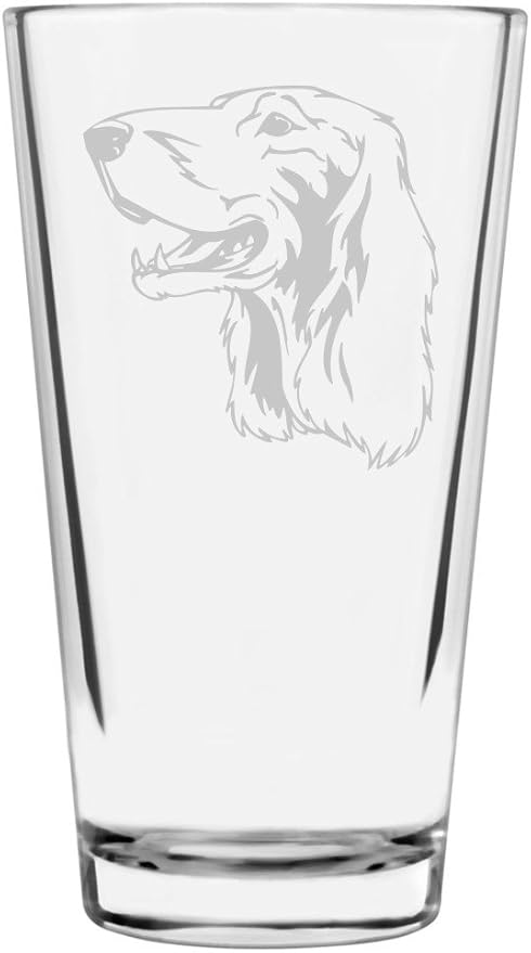 Irish Setter Custom Personalized Dog Themed Etched All Purpose 16oz Pint Glass