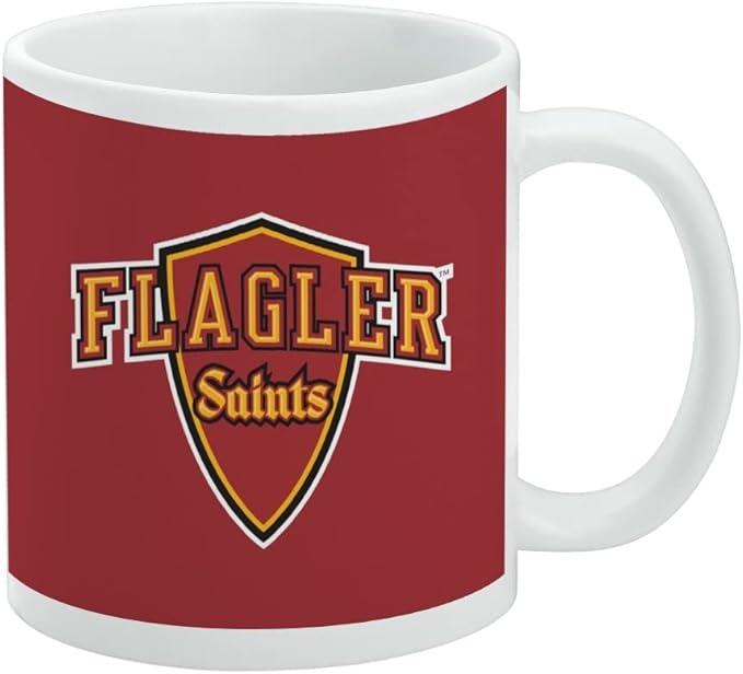 Flagler College Primary Logo Ceramic Coffee Mug, Novelty Gift Mugs for Coffee, Tea and Hot Drinks, 11oz, White
