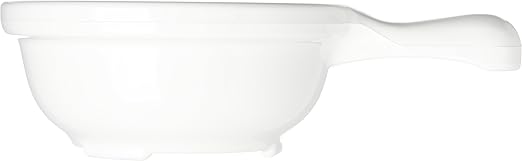 Carlisle FoodService Products Plastic Soup Bowl with Handle for Kitchens, Restaurants, and Catering, Polycarbonate, 12 Ounces, White, (Pack of 24)
