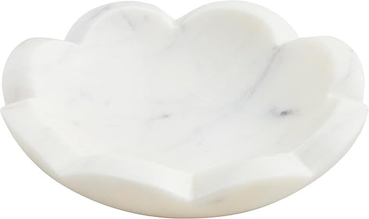 Mud Pie Scallop Marble Dish; 4.5" X 4.5"