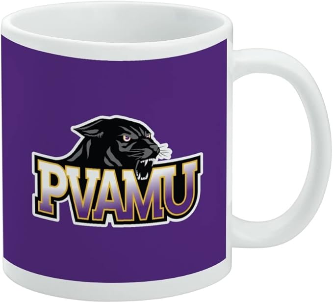 Prairie View A&M Primary Logo Ceramic Coffee Mug, Novelty Gift Mugs for Coffee, Tea and Hot Drinks, 11oz, White