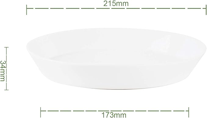 Bone China Cone Shape, Elegance White 20pc Dinnerware Set