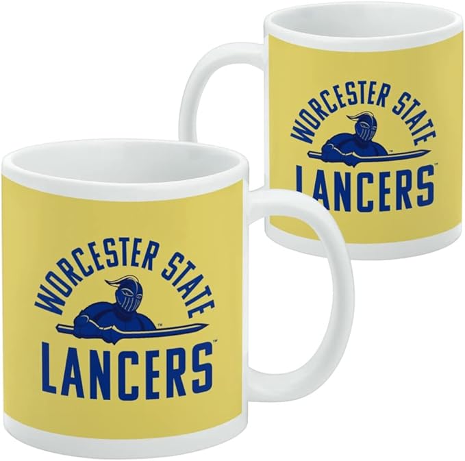 Worcester State Official Logo Ceramic Coffee Mug, Novelty Gift Mugs for Coffee, Tea and Hot Drinks, 11oz, White