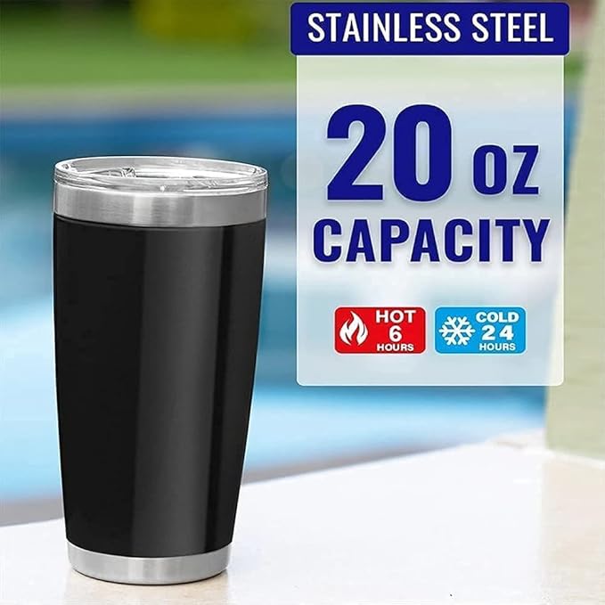 We’re a Team Forever & Always – Personalized Photo 20oz Stainless Steel Insulated Tumbler – Custom Couples Gift (Flower)