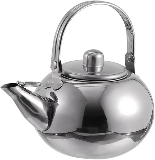 ABOOFAN Stainless Steel Tea Kettle with Infuser Strainer 2L Stovetop Teapot Portable Lightweight for Home and Kitchen Use