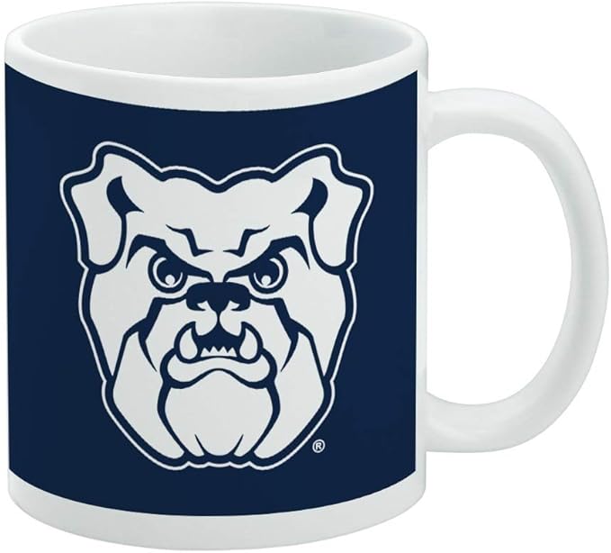 Butler University Bulldogs Official Logo Ceramic Coffee Mug, Novelty Gift Mugs for Coffee, Tea and Hot Drinks, 11oz, White