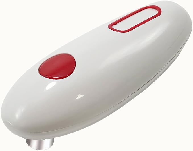 Cooks Professional Electric Can Opener - Redefine Cooking Ease for Seniors & Arthritic Patients with Innovative Hands-Free Operation and One Touch Design (White)