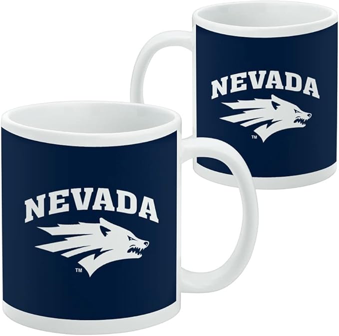 University of Nevada, Reno Primary Logo Ceramic Coffee Mug, Novelty Gift Mugs for Coffee, Tea and Hot Drinks, 11oz, White