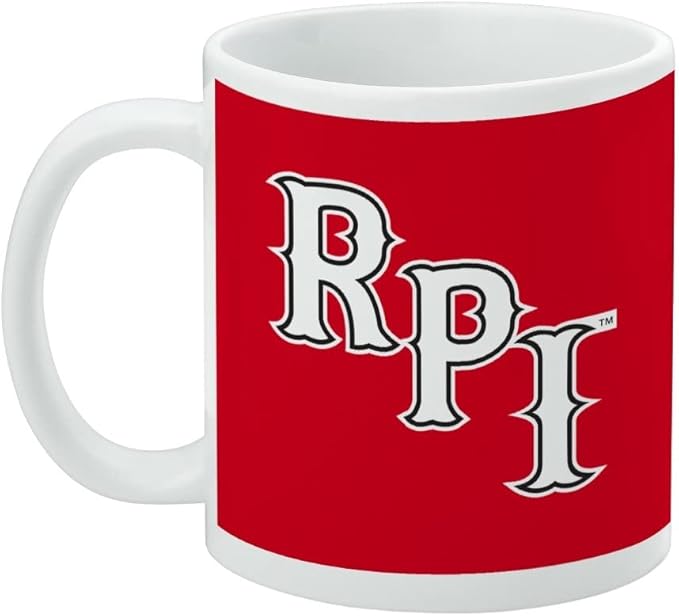 Rensselaer Polytechnic Institute Primary Logo Ceramic Coffee Mug, Novelty Gift Mugs for Coffee, Tea and Hot Drinks, 11oz, White