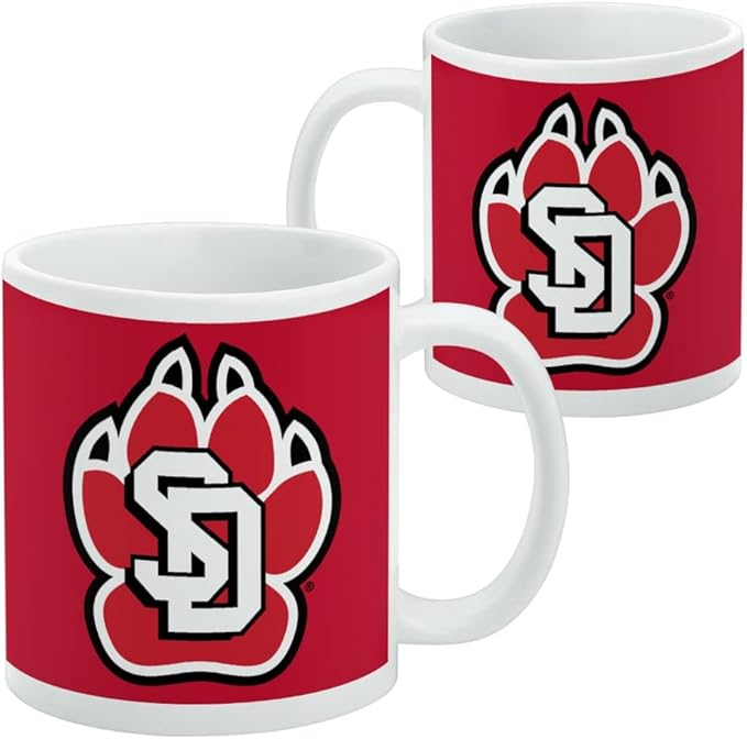 South Dakota Primary Logo Ceramic Coffee Mug, Novelty Gift Mugs for Coffee, Tea and Hot Drinks, 11oz, White
