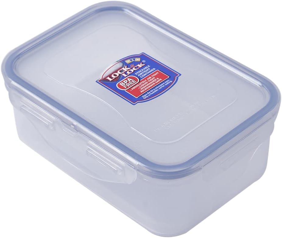 LocknLock Easy Essentials Rectangular Butter and Cheese Container Food Container, Small, 15.0 Ounce - Clear