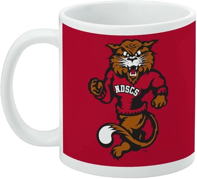 North Dakota State College of Science Primary Logo Ceramic Coffee Mug, Novelty Gift Mugs for Coffee, Tea and Hot Drinks, 11oz, White
