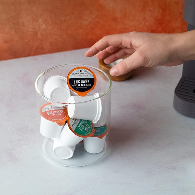 Fresh Roasted Coffee,100% Water Processed Half-Caf Colombian, Kosher, K-Cup Compatible, 24 Pods