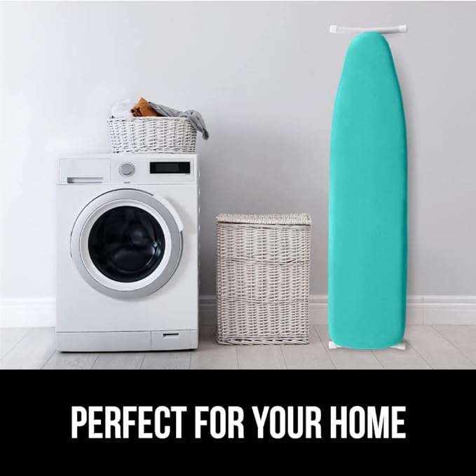 The Original GORILLA GRIP Ironing Board Cover and Pad, Silicone Coating, Thick Scorch Resistant Padding, Heavy Duty Iron Covers Standard Boards, Hook and Loop Fastener Strap, Quatrefoil, 15x54