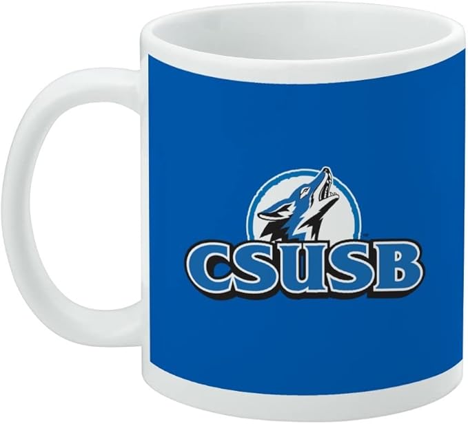 California State University San Bernardino Primary Logo Ceramic Coffee Mug, Novelty Gift Mugs for Coffee, Tea and Hot Drinks, 11oz, White