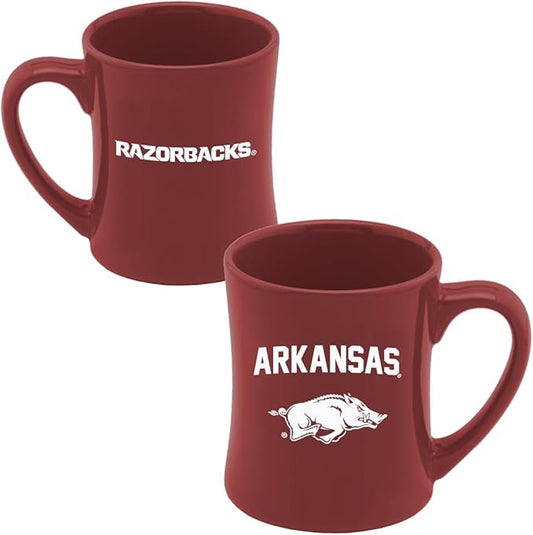 Arkansas Razorbacks Ceramic 16oz Sculpted Mug – Official Team Logo Coffee Cup – Handwash Recommended – Individually Boxed