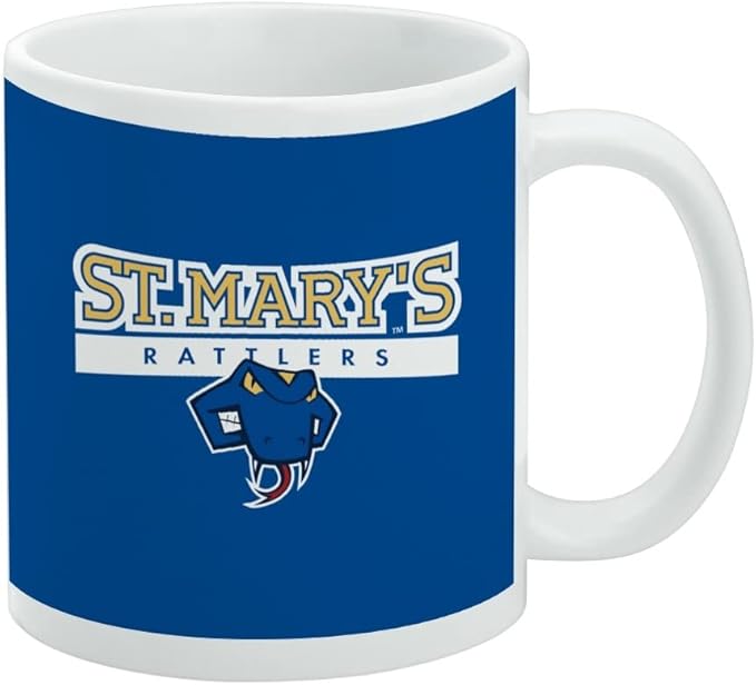 St. Mary's University Primary Logo Ceramic Coffee Mug, Novelty Gift Mugs for Coffee, Tea and Hot Drinks, 11oz, White
