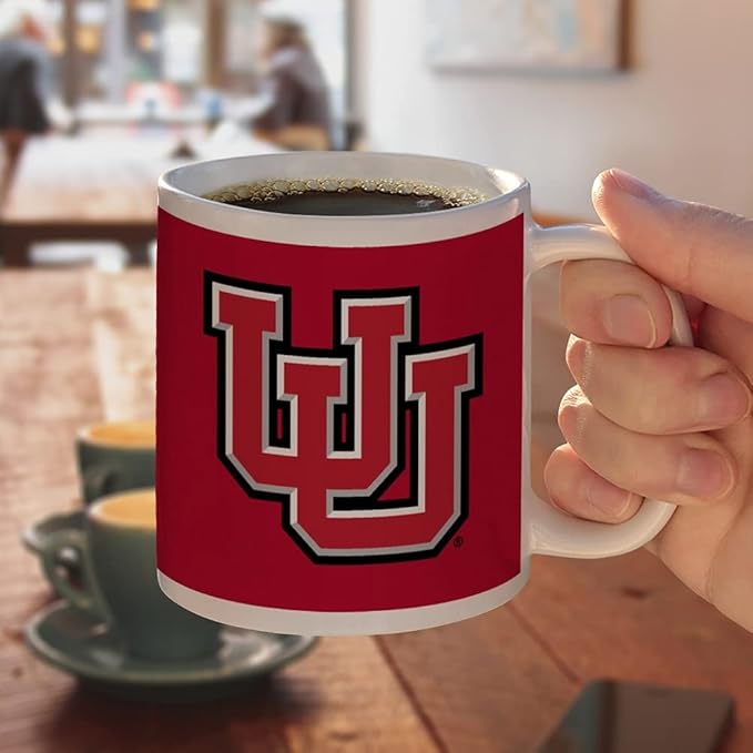 University of Utah Logo Ceramic Coffee Mug, Novelty Gift Mugs for Coffee, Tea and Hot Drinks, 11oz, White