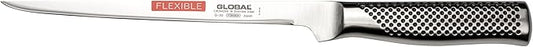 Global 8 inch Flexible Swedish Fillet Knife - Lightweight Japanese Stainless Steel, Razor-Sharp Edge, Made in Japan, G-30