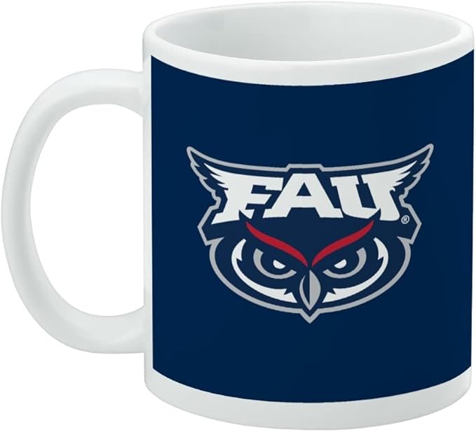 Florida Atlantic University Primary Ceramic Coffee Mug, Novelty Gift Mugs for Coffee, Tea and Hot Drinks, 11oz, White