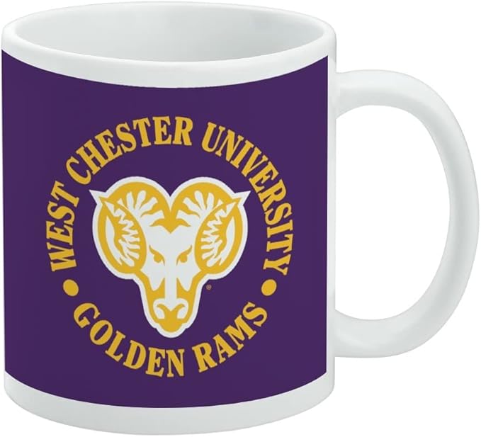 West Chester University Primary Logo Ceramic Coffee Mug, Novelty Gift Mugs for Coffee, Tea and Hot Drinks, 11oz, White