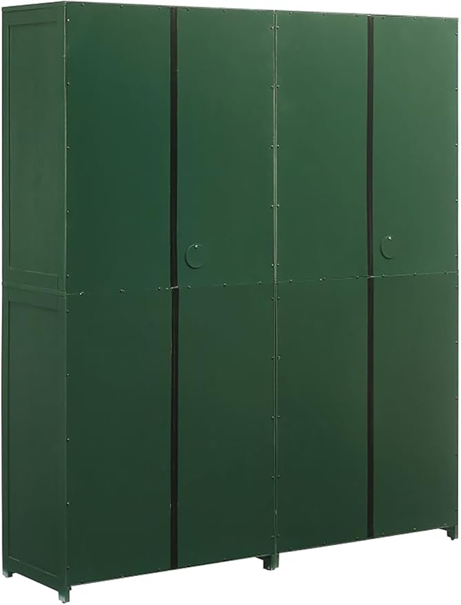 Crosley Furniture Savannah 2-Piece Pantry Storage Cabinet Set with Shelves, Kitchen, Dining, or Laundry Room, Hunter Green