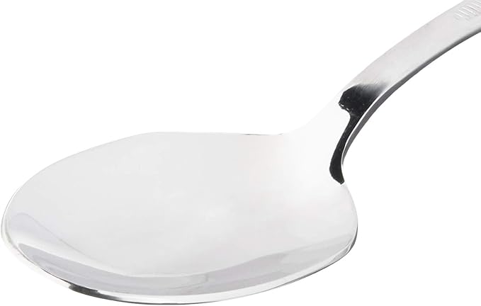 Mercer Culinary 18-8 Stainless Steel Plating Solid Spoon, 7-7/8 Inch,Silver