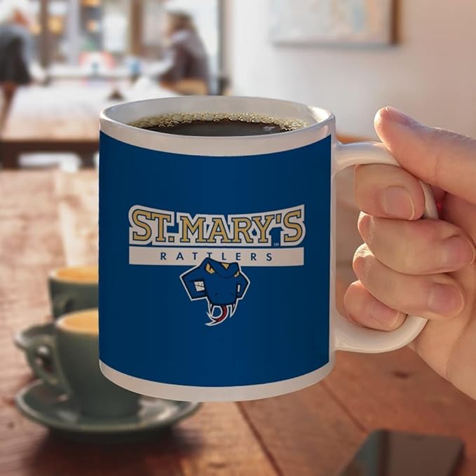 St. Mary's University Primary Logo Ceramic Coffee Mug, Novelty Gift Mugs for Coffee, Tea and Hot Drinks, 11oz, White