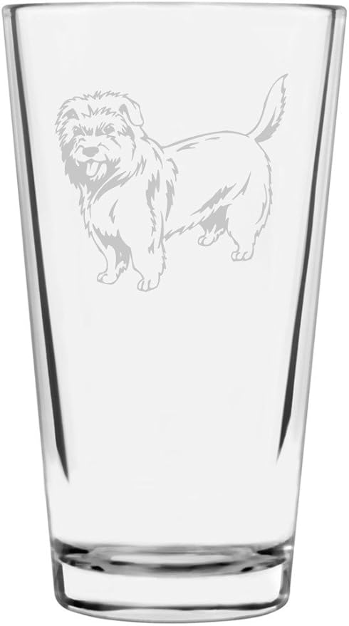 Dutch Smoushond Custom Personalized Dog Themed Etched All Purpose 16oz Pint Glass