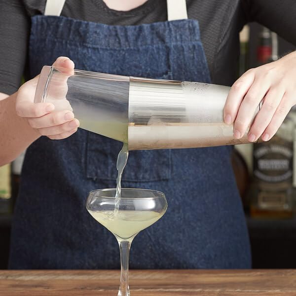 28 oz Stainless Steel Cocktail Shaker Tin, Silver, Full Size, 7 Inches Height, Dishwasher Safe, Professional Bar Tool