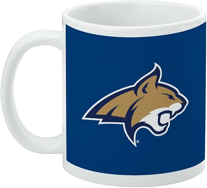 Montana State University Primary Logo Ceramic Coffee Mug, Novelty Gift Mugs for Coffee, Tea and Hot Drinks, 11oz, White