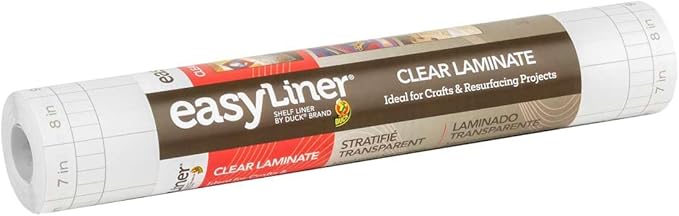 EasyLiner Clear Adhesive Shelf Liner for Cabinets, Cupboards & Protective Covering - Peel and Stick Shelf Liner Easy to Cut & Fit - Self- Adhesive & Removable - 12" x 36 Feet - 1 Roll