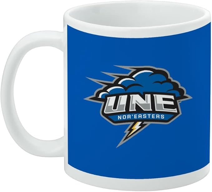 University of New England Primary Logo Ceramic Coffee Mug, Novelty Gift Mugs for Coffee, Tea and Hot Drinks, 11oz, White
