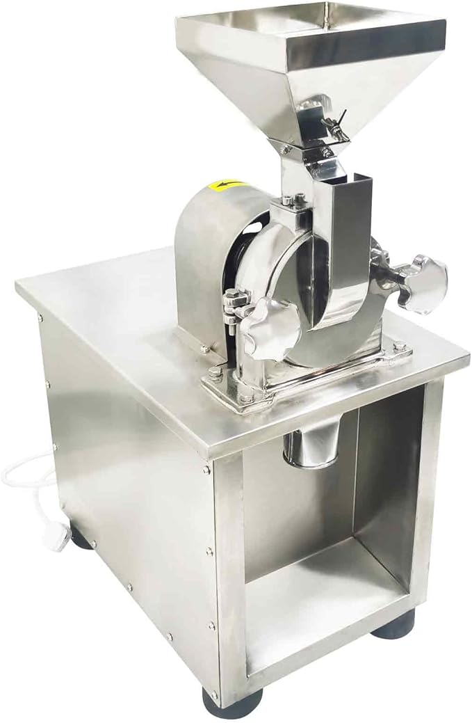 110V Commercial Electric Grain Grinder Machine, Stainless Steel 1100W High-Speed Universal Pulverizer with a 10-Mesh Sieve, for Chemical, Food, Soybean, Peanut, Coffee Grinding