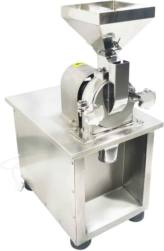 110V Commercial Electric Grain Grinder Machine, Stainless Steel 1100W High-Speed Universal Pulverizer with a 10-Mesh Sieve, for Chemical, Food, Soybean, Peanut, Coffee Grinding