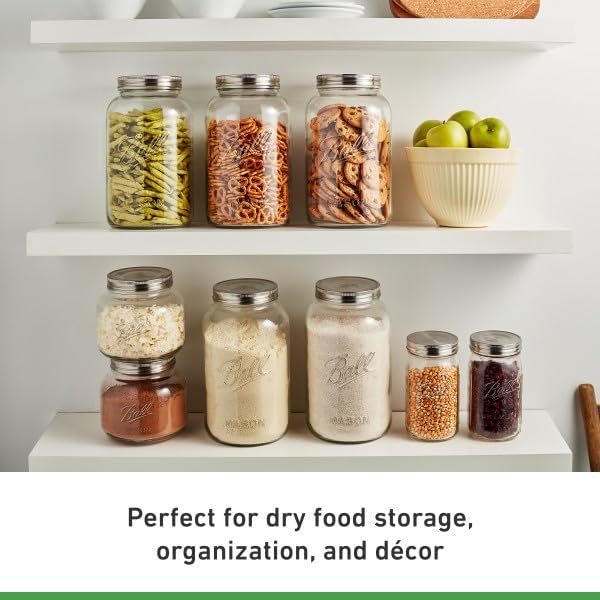 Ball Decorative Glass Mason Jar Variation (64 Ounce (Pack of 8))