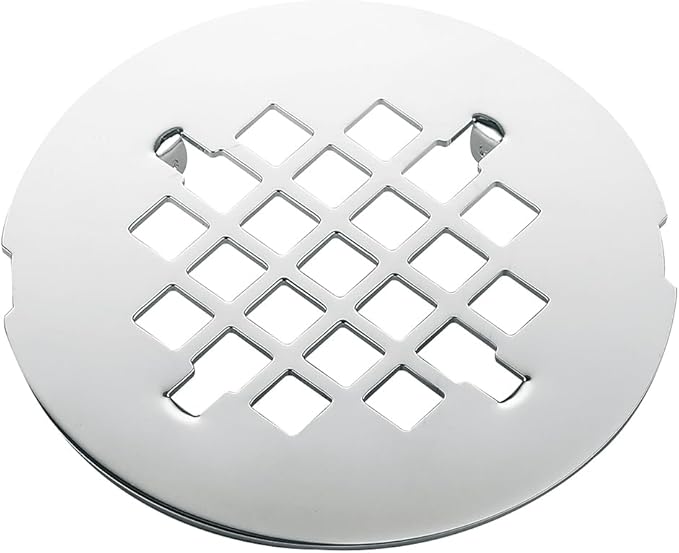 4-1/4” OD Snap-in Shower Drain Cover, Round Shower Drain Strainer, Easy-to-Install Replacement Floor Drain Cover