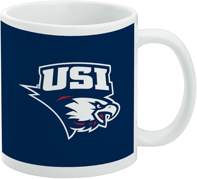 Southern Indiana Primary Logo Ceramic Coffee Mug, Novelty Gift Mugs for Coffee, Tea and Hot Drinks, 11oz, White