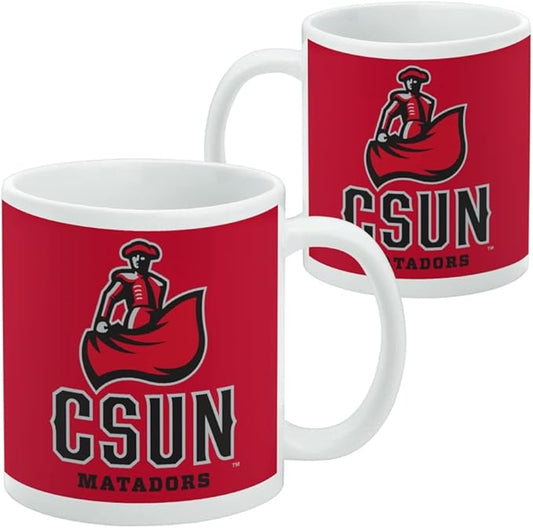 Cal State Northridge Primary Logo Ceramic Coffee Mug, Novelty Gift Mugs for Coffee, Tea and Hot Drinks, 11oz, White