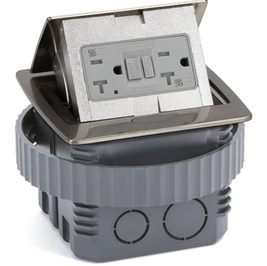 Lew Electric Kitchen Countertop Pop Up Charging Outlet (2 Power | GFCI, Nickel)