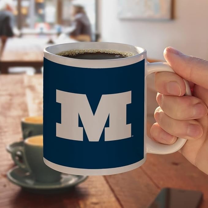 Millikin University Primary Logo Ceramic Coffee Mug, Novelty Gift Mugs for Coffee, Tea and Hot Drinks, 11oz, White