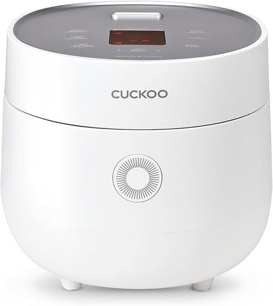 CUCKOO Micom Rice Cooker 3-Cup Uncooked / 6-Cup Cooked with Nonstick Inner Pot, Small Rice Maker with 8 Menu Options, Fuzzy Logic Technology, Auto Clean, Quick Rice Mode, White (CR-0375FW)