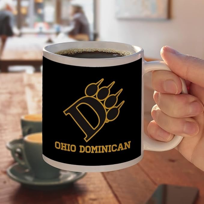 Ohio Dominican University Primary Logo Ceramic Coffee Mug, Novelty Gift Mugs for Coffee, Tea and Hot Drinks, 11oz, White