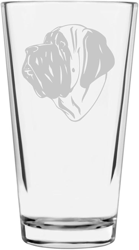 English Mastiff Custom Personalized Dog Themed Etched All Purpose 16oz Pint Glass