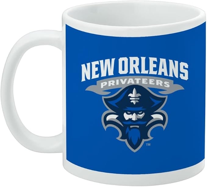 The University of New Orleans Primary Logo Ceramic Coffee Mug, Novelty Gift Mugs for Coffee, Tea and Hot Drinks, 11oz, White